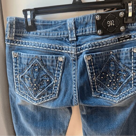 Miss Me Destructed Boot Cut Jeans SZ28 - Picture 1 of 10